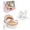 Accessoires pour poupée Barriguitas Classic 15 cm - Ensemble nacelle, cheval à bascule et lapin en peluche