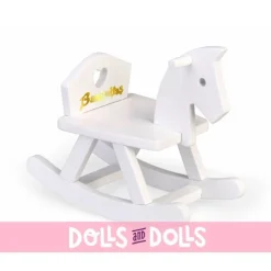 Accessoires pour poupée Barriguitas Classic 15 cm - Ensemble nacelle, cheval à bascule et lapin en peluche