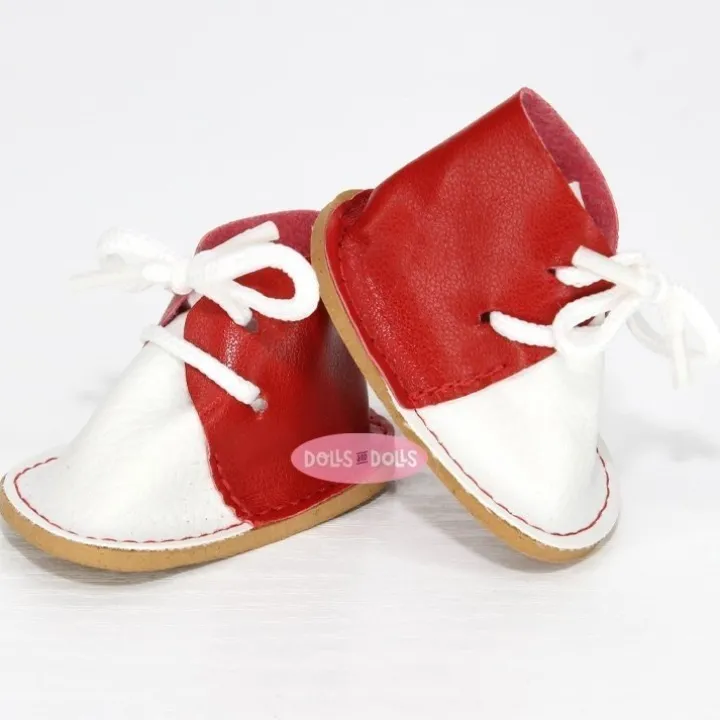 Accessoires pour poupée Nines d'Onil 30 cm - Mia - Chaussures à lacets blanches et rouges
