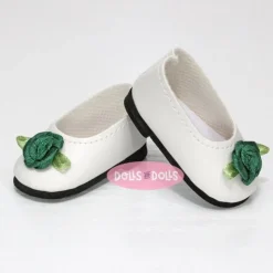Accessoires pour poupée Paola Reina 32 cm - Las Amigas - Chaussures blanches à fleur verte
