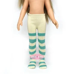 Accessoires pour poupée Paola Reina 32 cm - Las Amigas - Collant à rayures bleu turquoise