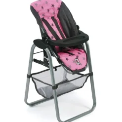 Chaise haute pour poupées jusqu'à 55 cm - Bayer Chic 2000 - Etoiles grises