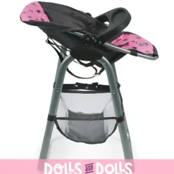 Chaise haute pour poupées jusqu'à 55 cm - Bayer Chic 2000 - Etoiles grises