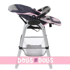 Chaise haute pour poupées jusqu'à 55 cm - Bayer Chic 2000 - Navy-Grey