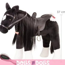 Cheval noir pour poupées jusqu'à 50 cm Götz