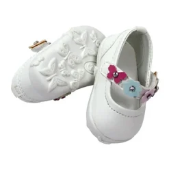 Compléments pour poupée 42-50 cm - Chaussures blanches à fleurs