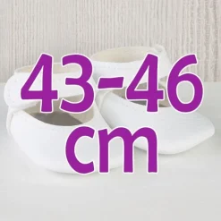Compléments pour poupée Así 43 à 46 cm - Chaussons blancs pour poupées María, Pablo, Leo, Real Reborn et Limited Series