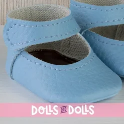 Compléments pour poupée Así 43 à 46 cm - Chaussons bleu clair pour poupées María, Pablo, Leo, Real Reborn et Série limitée