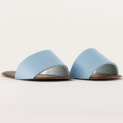 Compléments pour poupée Así 40 cm - Tongs bleu clair pour poupée Sabrina