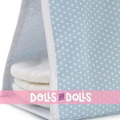 Compléments pour poupée Así - Porte-couche harper bleu avec étoiles blanches