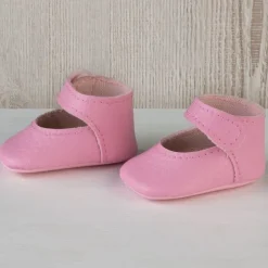 Compléments pour poupée Así 36 à 40 cm - Chaussons roses pour poupée Guille, Koke et Nelly