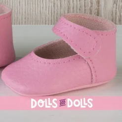 Compléments pour poupée Así 36 à 40 cm - Chaussons roses pour poupée Guille, Koke et Nelly