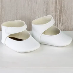 Compléments pour poupée Así 36 à 40 cm - Chaussons blancs pour poupée Guille, Koke et Nelly