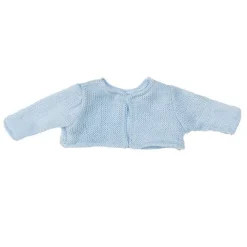 Compléments pour poupée Así 36 cm - Veste tricotée bleu clair pour poupée Koke