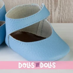 Compléments pour poupée Así 36 à 40 cm - Chaussons bleu clair pour poupée Guille, Koke et Nelly