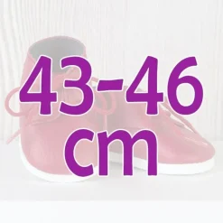 Compléments pour poupée Así 43 à 46 cm - Chaussures rouges pour poupée María, Pablo, Leo et série limitée