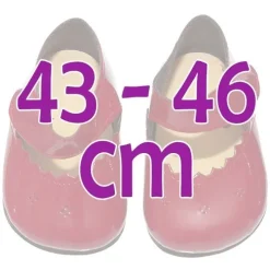 Compléments pour poupée Así 43 à 46 cm - Chaussures bordeaux rouges pour poupée María, Pablo, Leo et série limitée