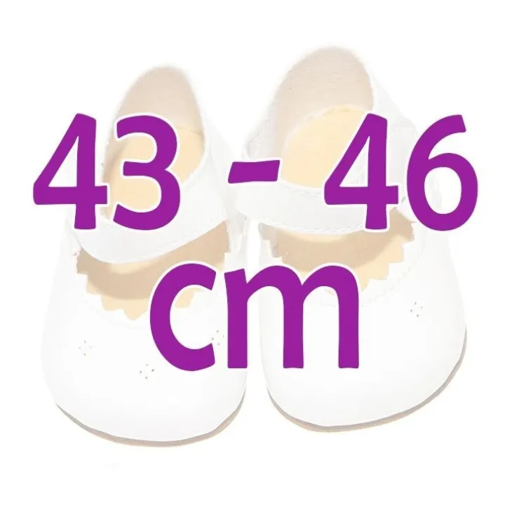 Compléments pour poupée Así 43 à 46 cm - Chaussures blanches pour poupée María, Pablo, Leo et série limitée
