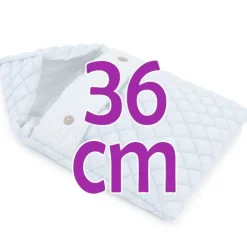 Compléments pour poupée Así 36 cm - Gigoteuse bleu moyen avec étoiles blanches