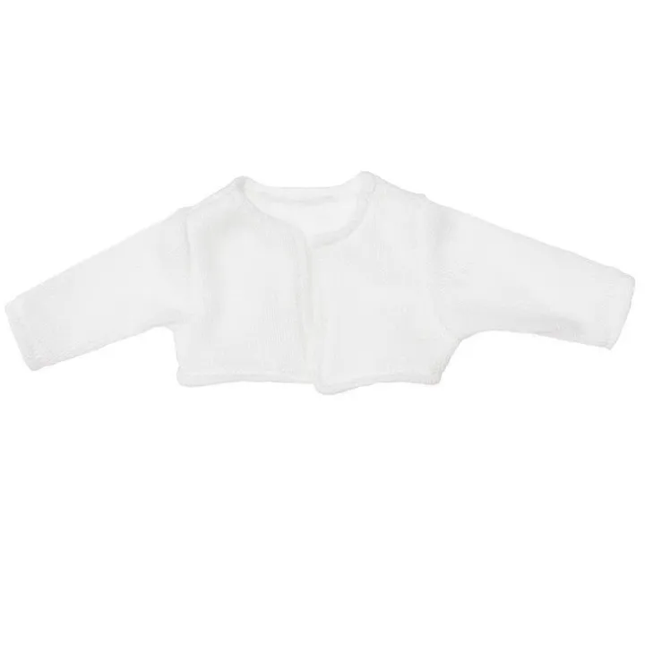 Compléments pour poupée Así 36 cm - Veste tricotée blanche pour poupée Koke