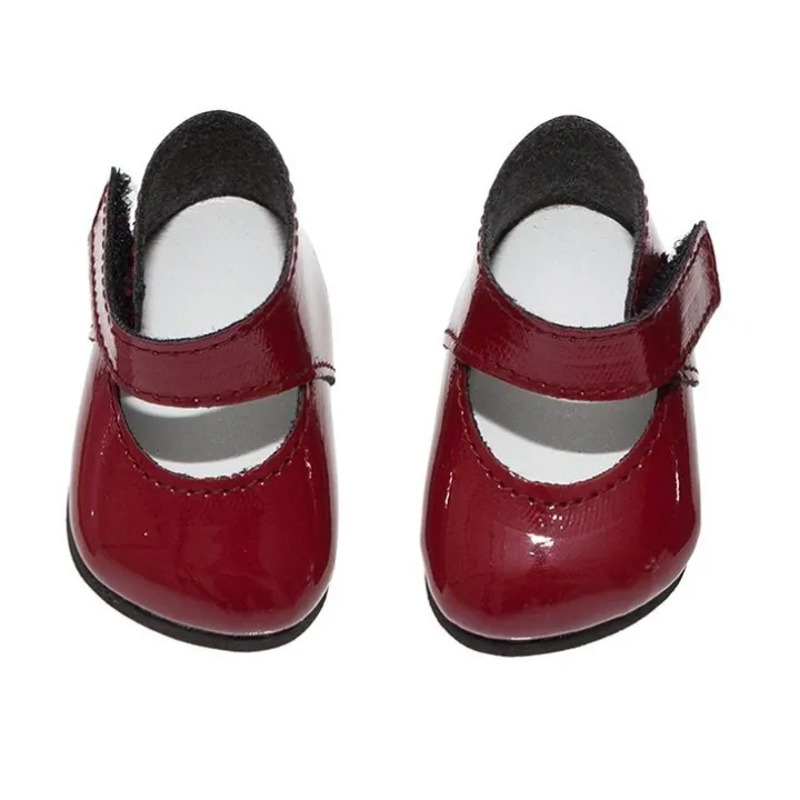 Compléments pour poupée Así 36 à 40 cm - Chaussures grenat pour poupée Guille, Koke et Nelly