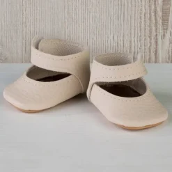 Compléments pour poupée Así 36 à 40 cm - Chaussons beiges pour poupée Guille, Koke et Nelly