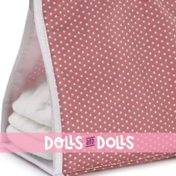 Compléments pour poupée Así - Porte-couche harper rose avec étoiles blanches