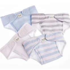 Compléments pour poupée Berenguer Boutique 36 cm - Pack de 4 Couches - Bleu