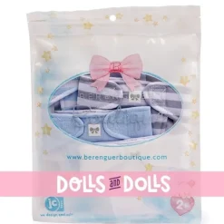 Compléments pour poupée Berenguer Boutique 36 cm - Pack de 4 Couches - Bleu