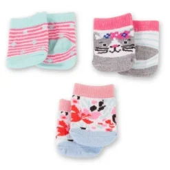 Compléments pour poupée Götz 30-50 cm - Set de chaussettes Dins and Cats