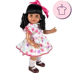 Ensemble pour poupée Mariquita Pérez 50 cm - Robe fuchsia à fleurs