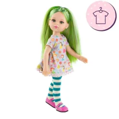 Ensemble pour poupée Paola Reina 32 cm - Las Amigas Funky - Sory - Robe fée et nature