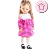 Ensemble pour poupée Paola Reina 32 cm - Las Amigas - Cassandra - Robe à carreaux rose
