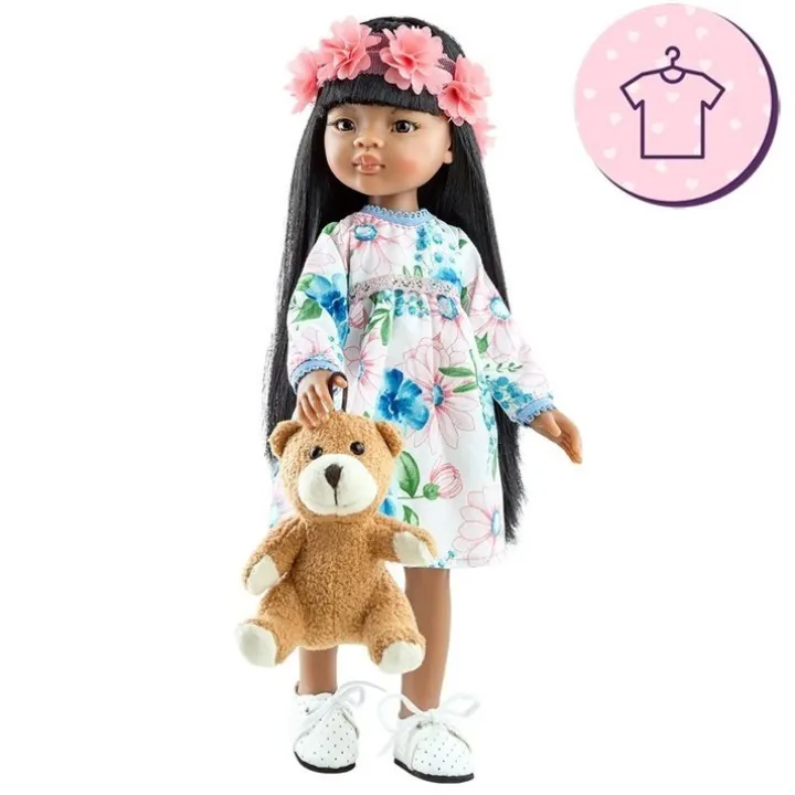 Ensemble pour poupée Paola Reina 32 cm - Las Amigas - Robe fleurie Meily
