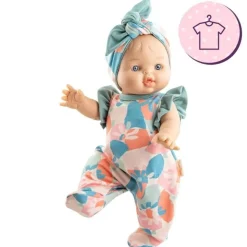 Ensemble pour poupée Paola Reina 34 cm - Gordis - Raky - Robe à fleurs abstraites avec nœud