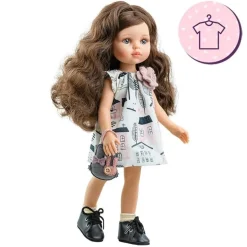Ensemble pour poupée Paola Reina 32 cm - Las Amigas - Robe et sac Carol imprimés