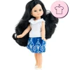 Ensemble pour poupée Paola Reina 21 cm - Las Miniamigas - Loli - T-shirt blanc et jupe bleue décorée