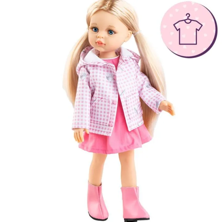 Ensemble pour poupée Paola Reina 32 cm - Las Amigas - Rosa - Robe rose et veste à carreaux