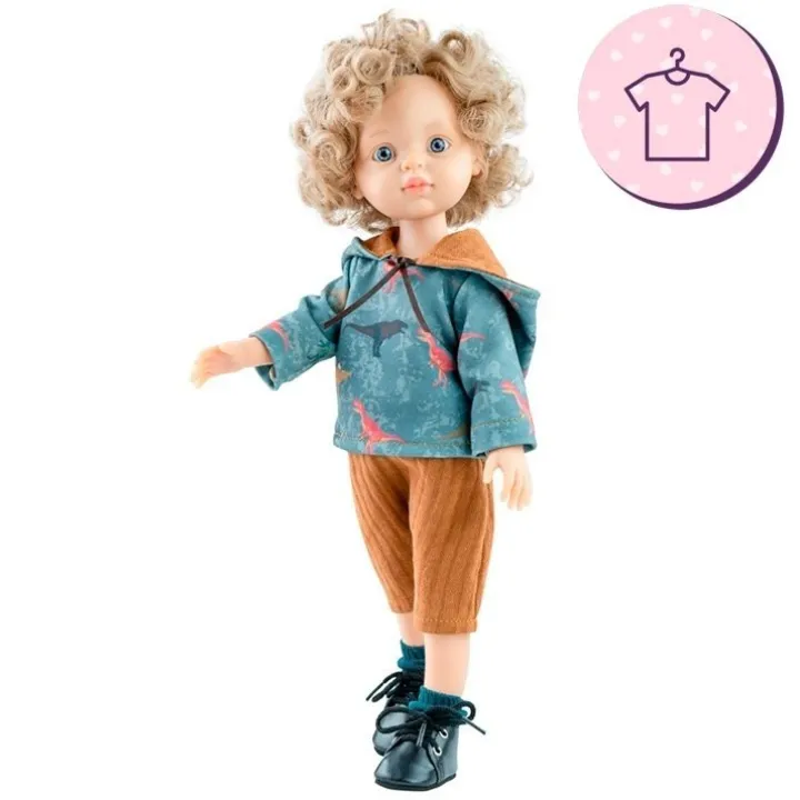 Ensemble pour poupée Paola Reina 32 cm - Las Amigas - Ensemble de dinosaures Luis