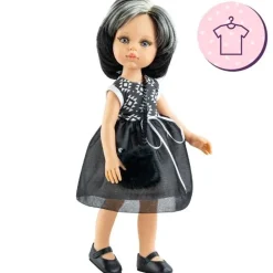 Ensemble pour poupée Paola Reina 32 cm - Las Amigas Funky - Ani - Robe noire aux formes géométriques