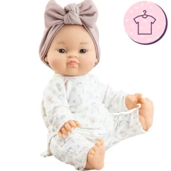 Ensemble pour poupée Paola Reina 34 cm - Gordis - Alessandra - Robe blanche naturelle