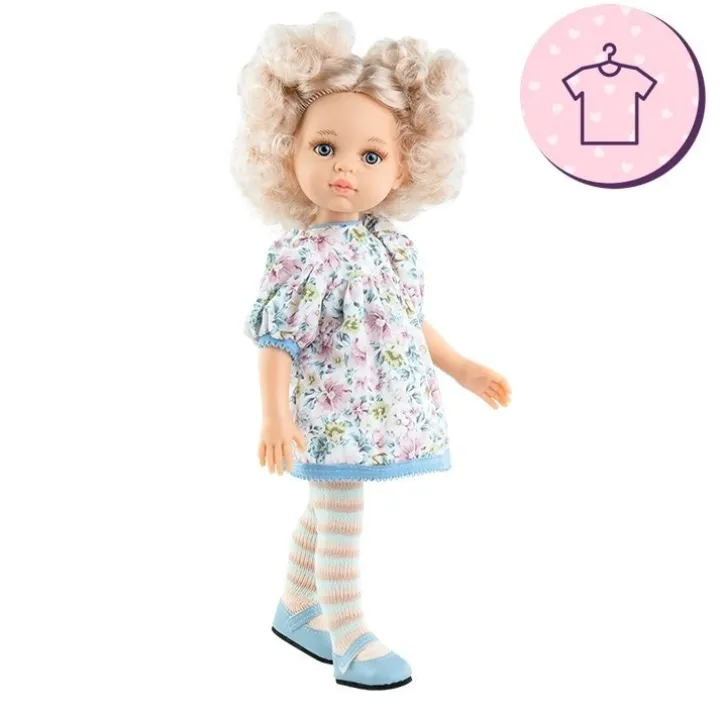 Ensemble pour poupée Paola Reina 32 cm - Las Amigas - Mari Pili - Robe à fleurs