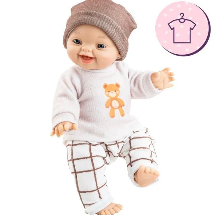 Ensemble pour poupée Paola Reina 34 cm - Gordis - Carlos - T-shirt blanc ourson