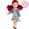 Ensemble pour poupée Paola Reina 21 cm - Las Miniamigas - Pili - Robe grise avec petits poissons et veste rayée