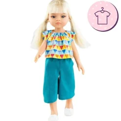 Ensemble pour poupée Paola Reina 32 cm - Las Amigas - Virgi - T-shirt triangle