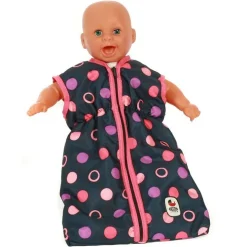 Gigoteuse pour poupées jusqu'à 55 cm - Bayer Chic 2000 - Rose et Marine avec cercles