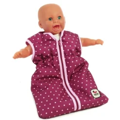 Gigoteuse pour poupées jusqu'à 55 cm - Bayer Chic 2000 - Pois rose framboise