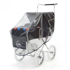 Housse de pluie bleu marine pour poussette double poupée Big Bebelux