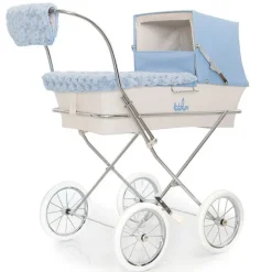 Kit hiver bleu clair pour landau de poupée Bebelux