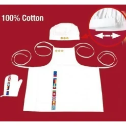 Klein 9014 - Ensemble bistro gastronomique, 3 pièces - Tablier, chapeau et gant